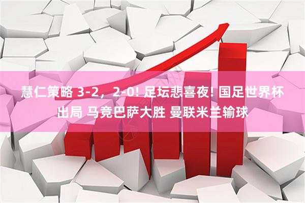 慧仁策略 3-2,2-0! 足坛悲喜夜! 国足世界杯出局 马竞巴萨大胜 曼联米兰输球
